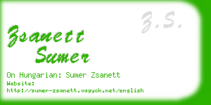 zsanett sumer business card